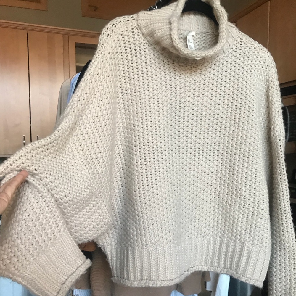 HM cream cowl neck sweater